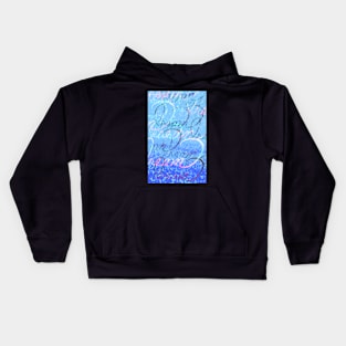 Dreamland Whimsy, Pretty Periwinkle Text Graphic Design Kids Hoodie